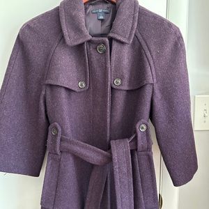 Plum wool trench!
